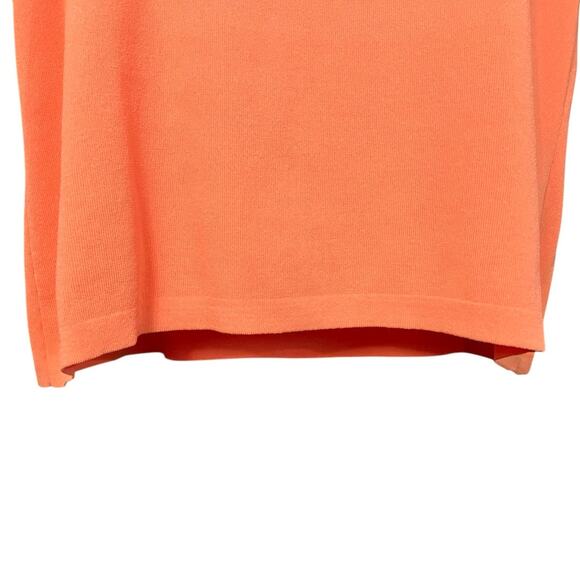 Talbots Women's Orange V-Neck Front and Back Short Sleeve Sweater | Size 3X - Picture 5 of 7
